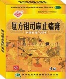 復(fù)方祖司麻止痛膏